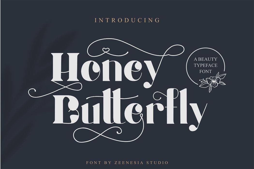 Honey Butterfly Font sample