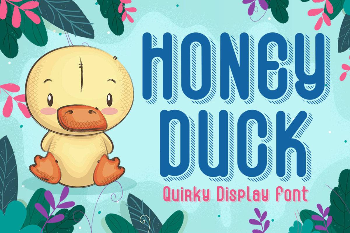 Honey Duck Font sample