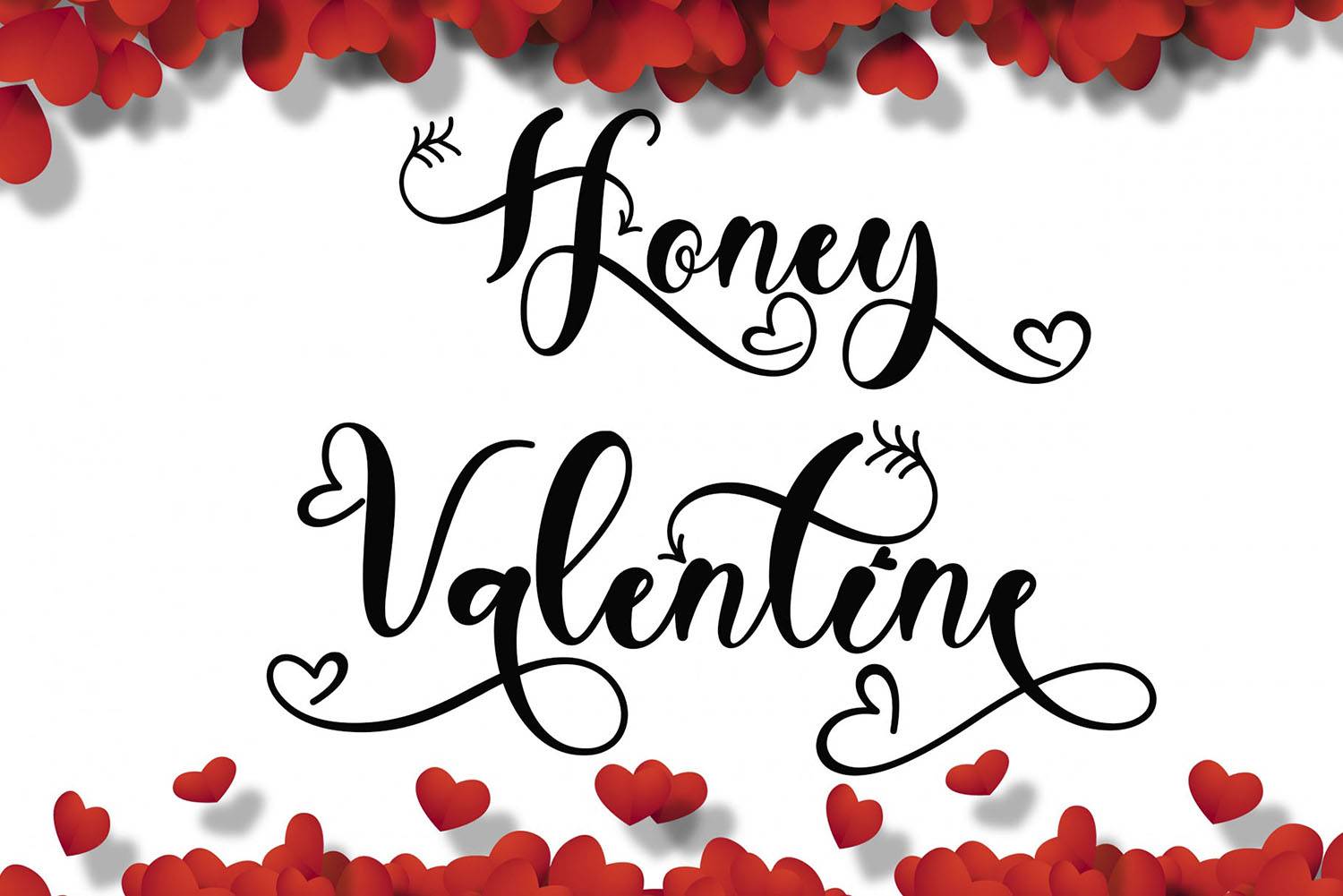 Honey Valentine Font sample
