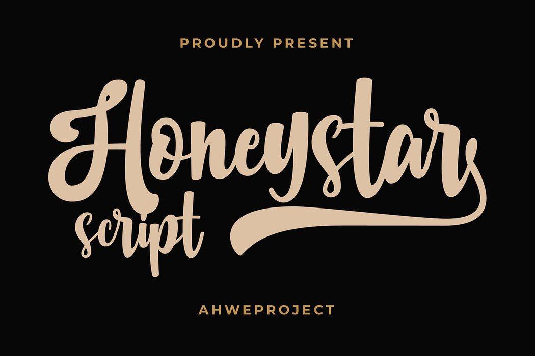 Honeystar Font sample