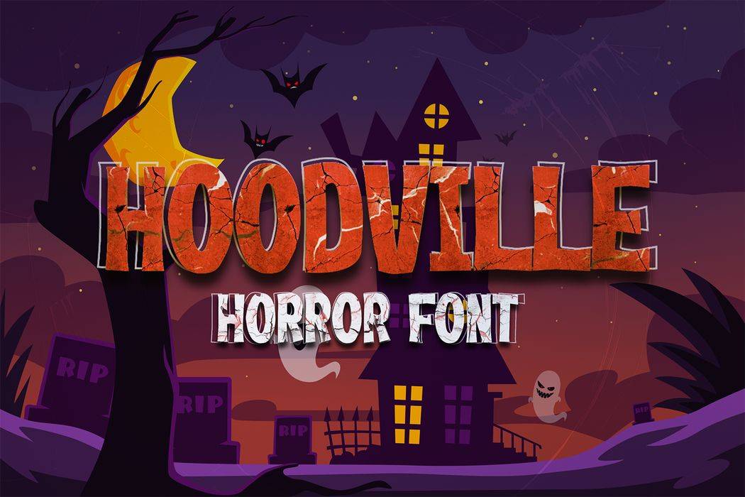 Hoodville Font sample