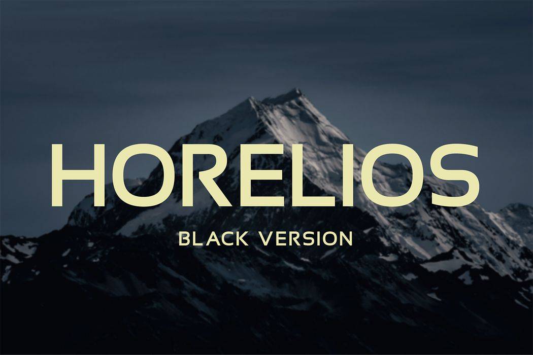 Horelios Black Font sample