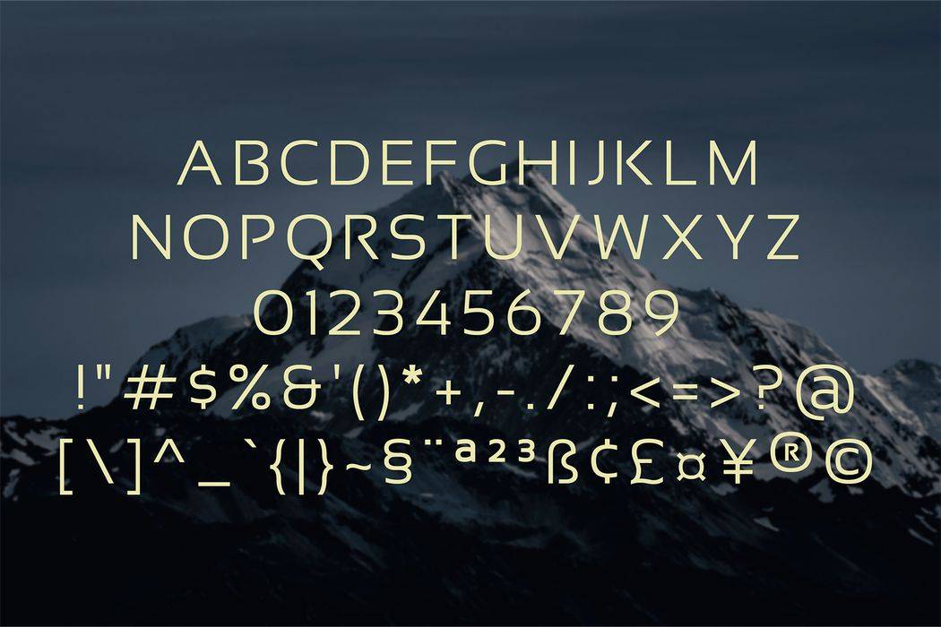 Horelios Light Font sample