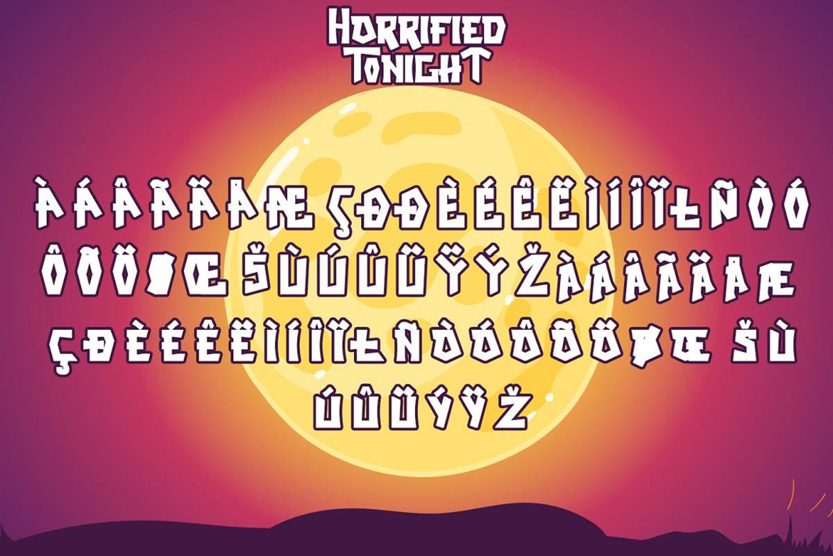 Horrified Tonight Font sample