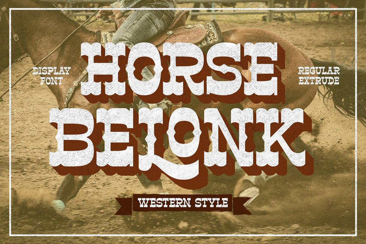 Horse Belonk Font sample