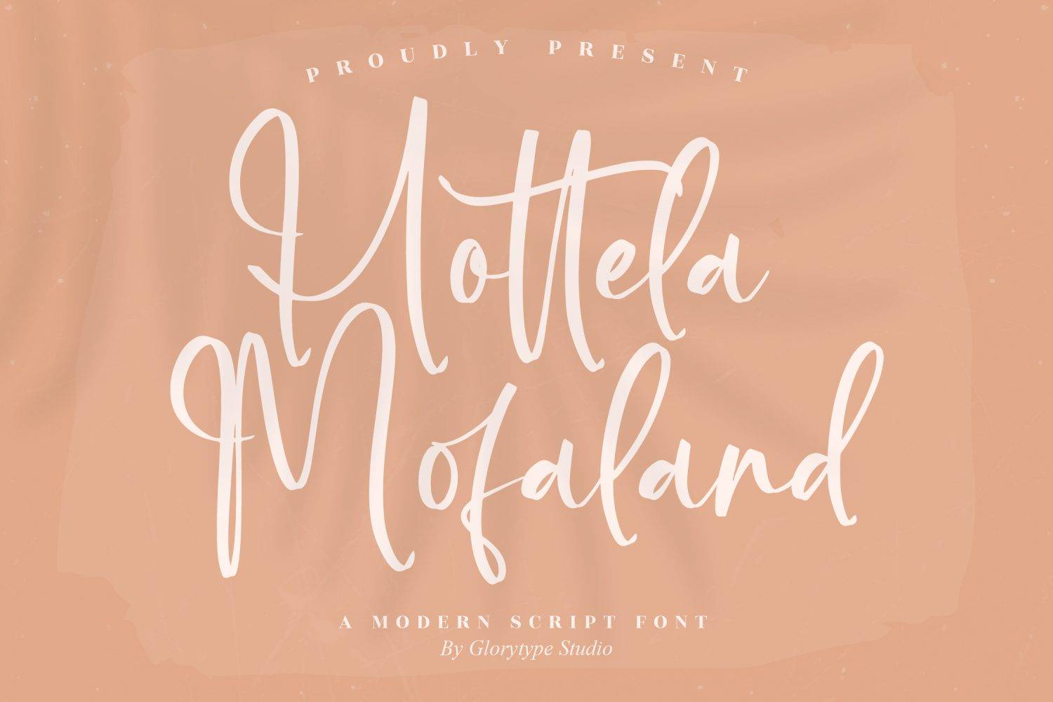Hottela Mofaland Font sample