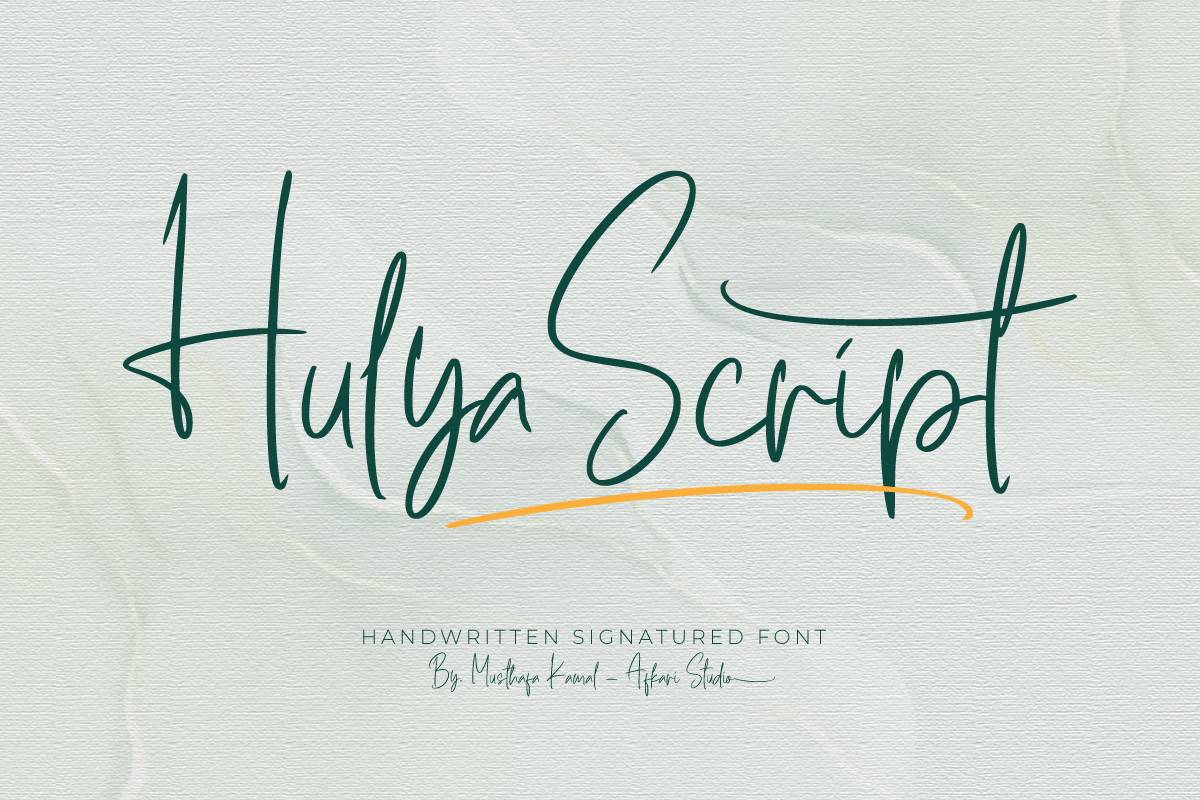 Hulya Script Font sample