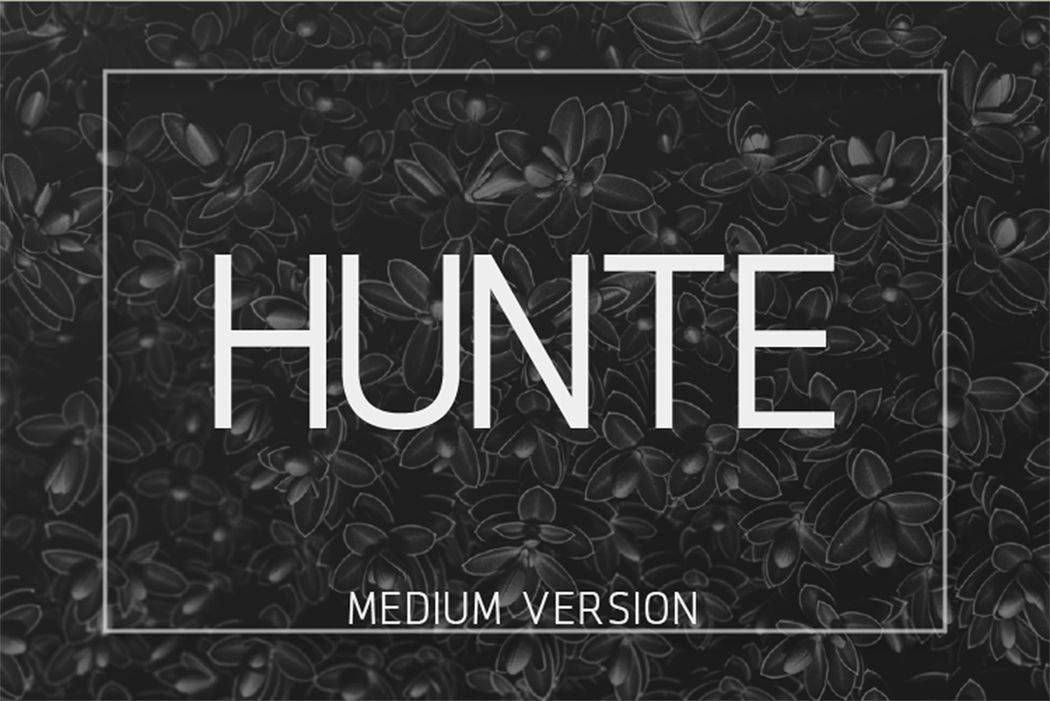 Hunte Font sample