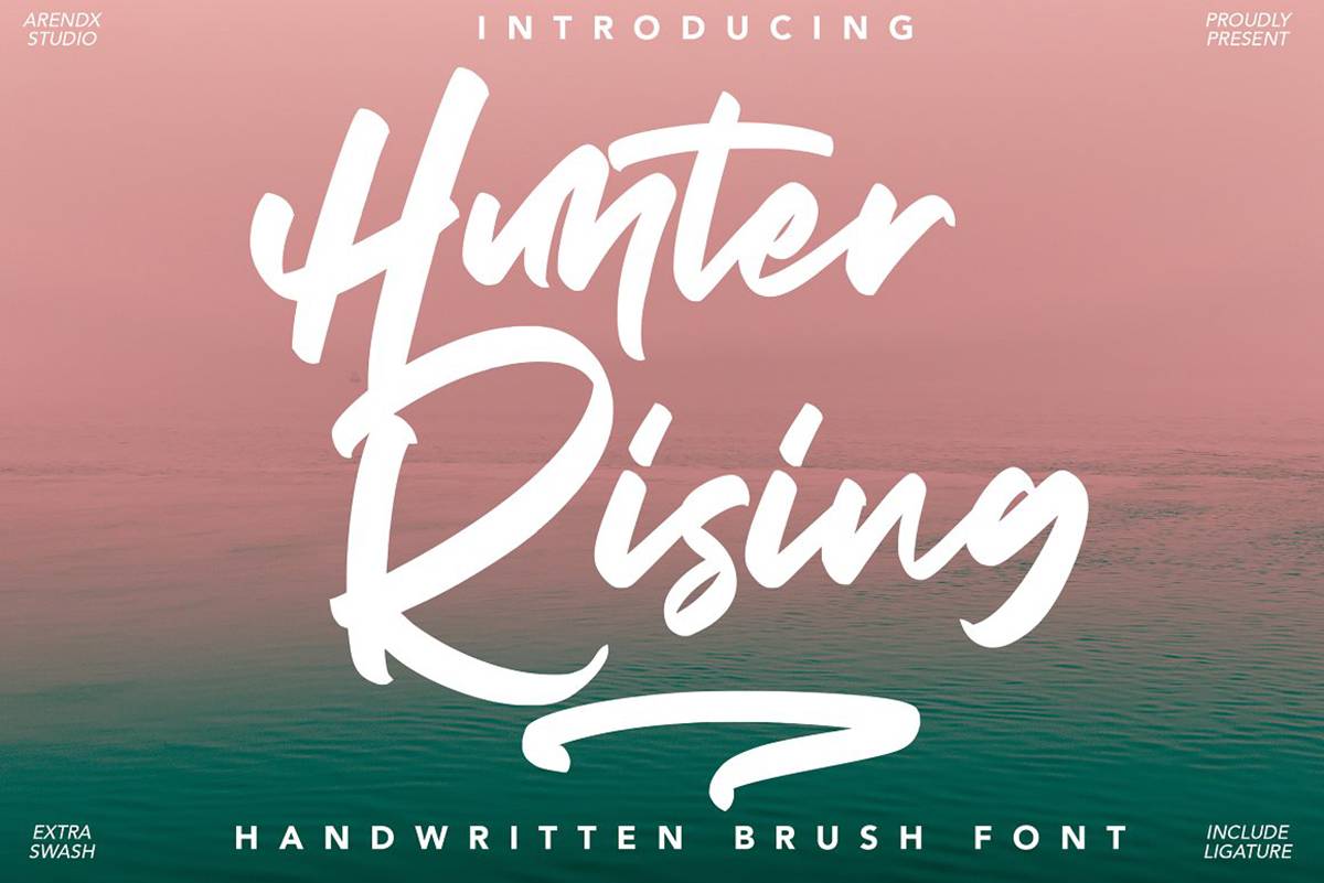 Hunter Rising Font sample