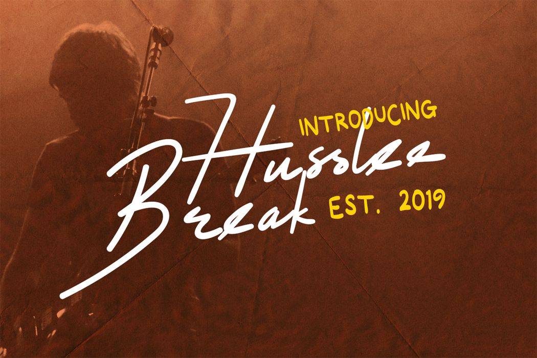 Husslee Break Font sample