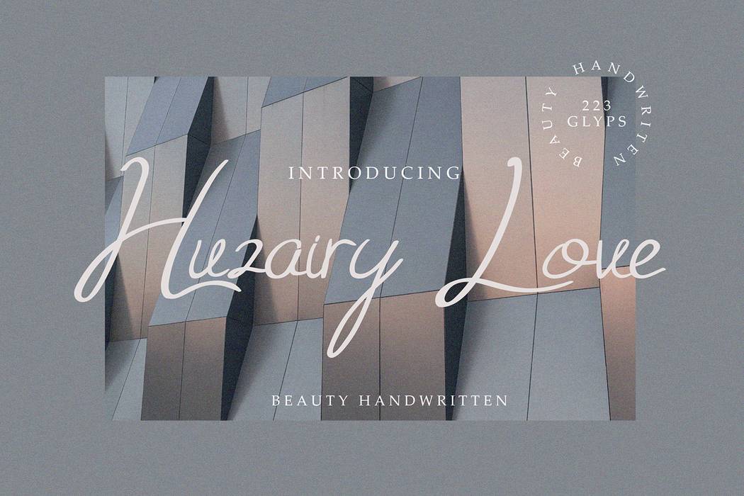 Huzairy Love Font sample