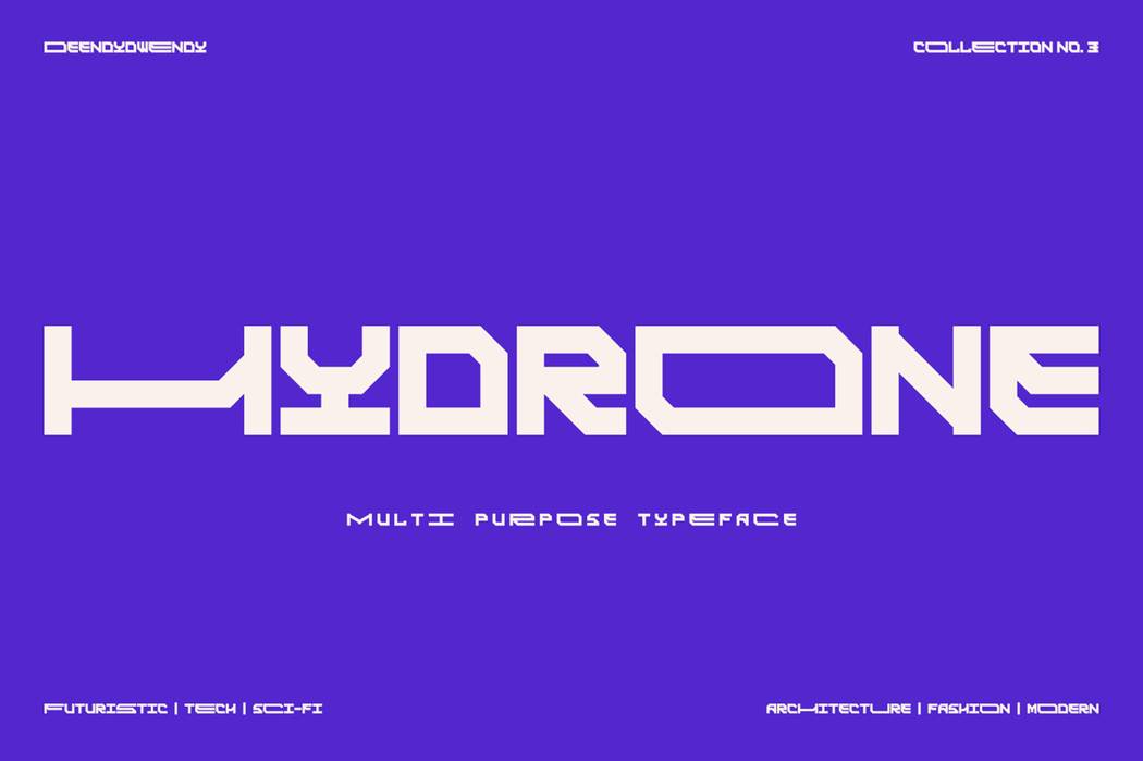 Hydrone Font sample