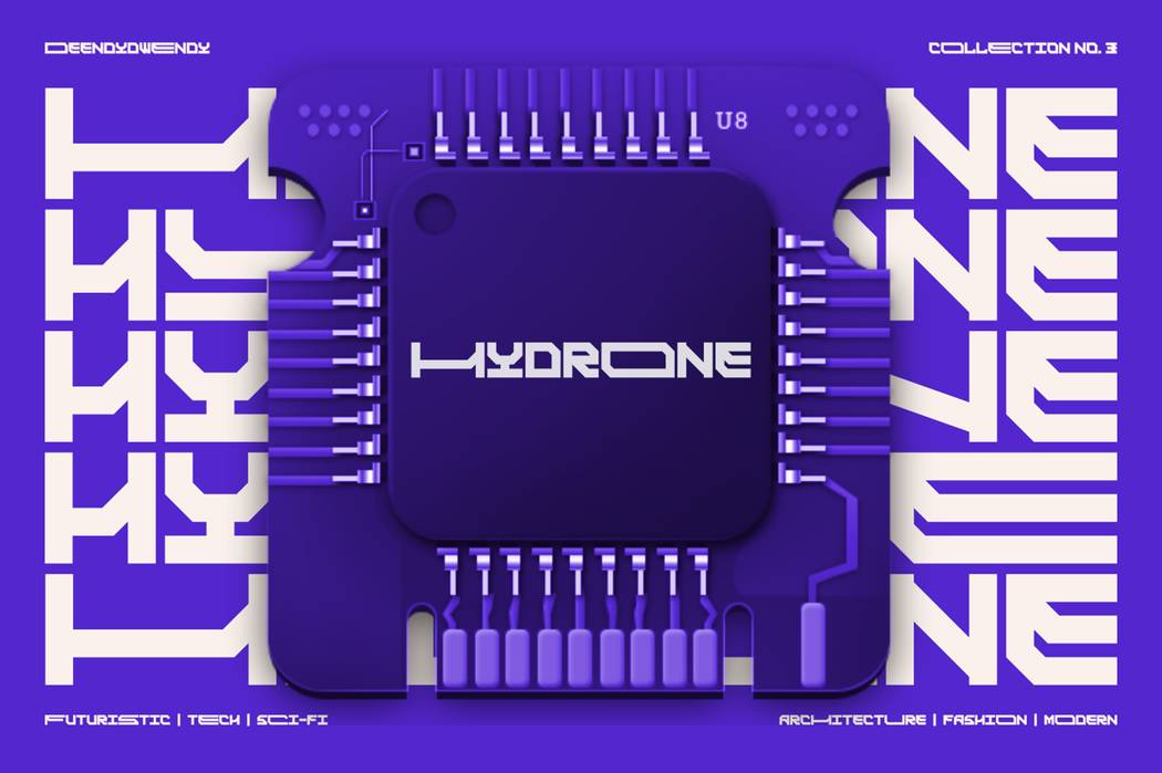 Hydrone Font sample