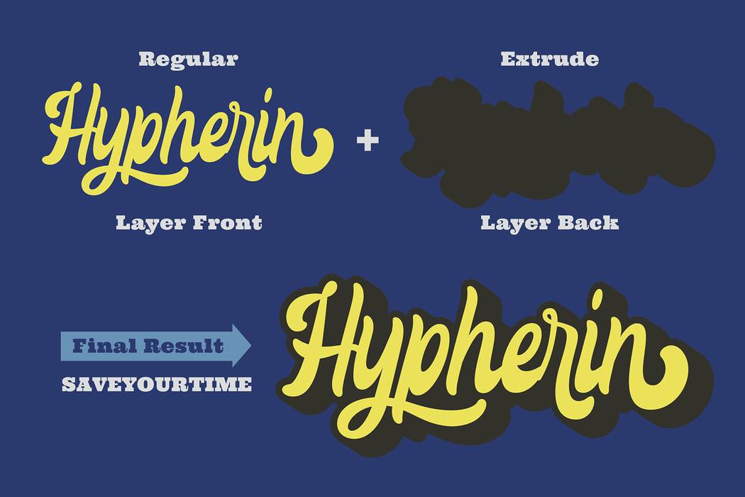 Hypherin Font sample