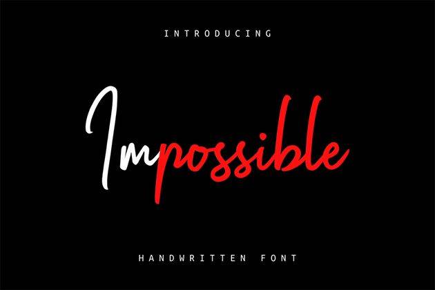 Impossible Script Font Demo sample