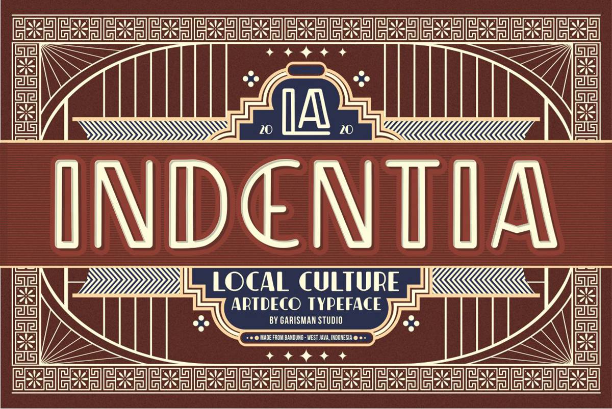 Indentia Font sample