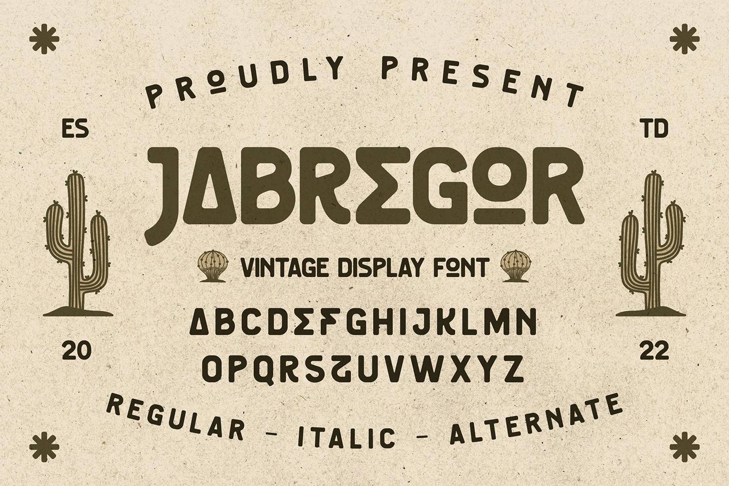 Jabregor Font sample