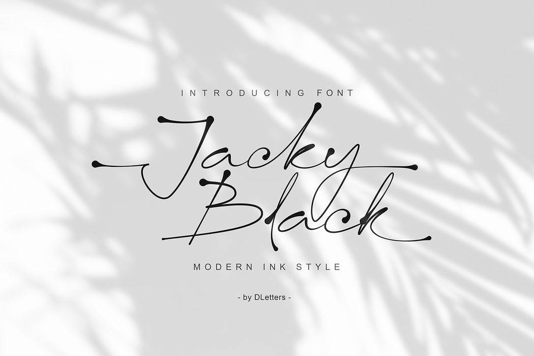 Jacky Black Font sample