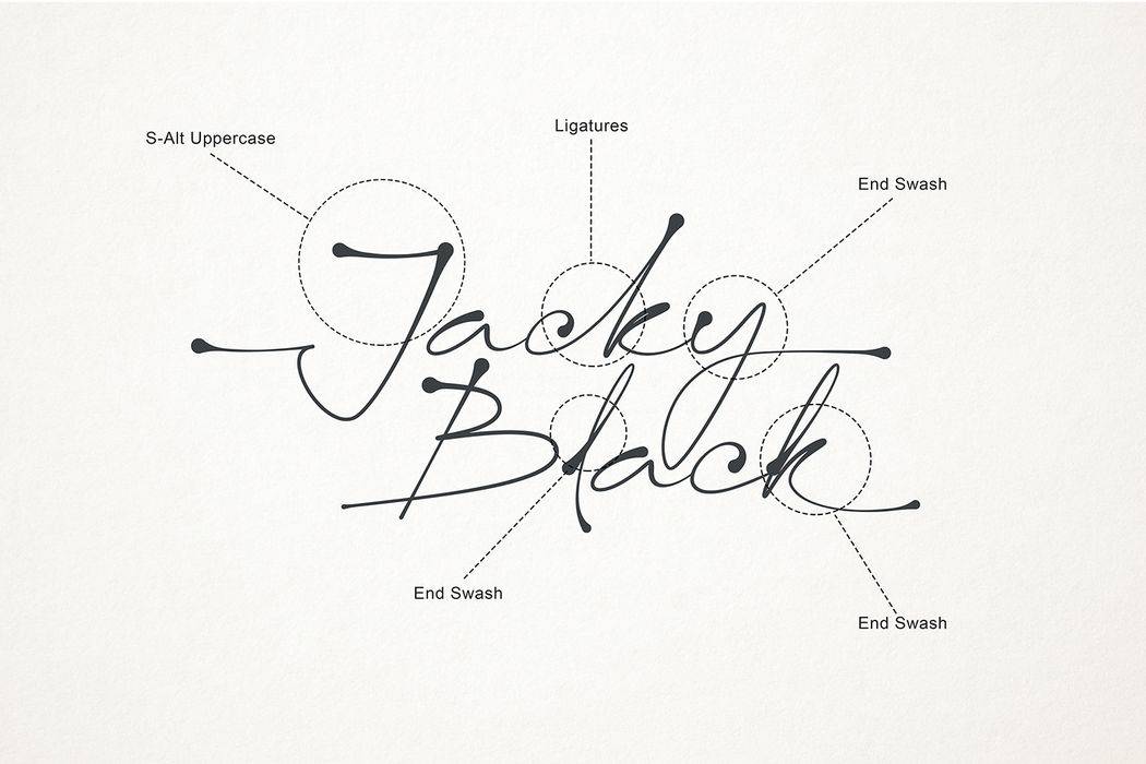 Jacky Black Font sample
