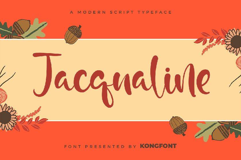 Jacqualine Script Font sample