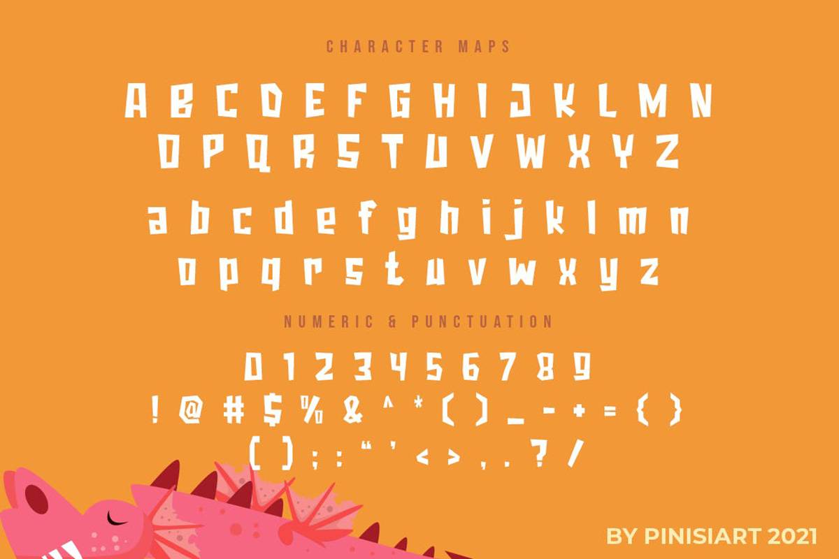 Jagged World Font sample