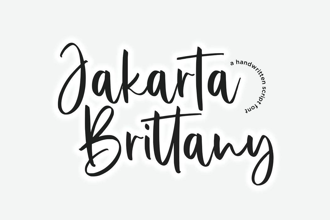 Jakarta Brittany Font sample