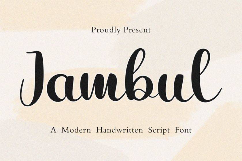 Jambul Font sample