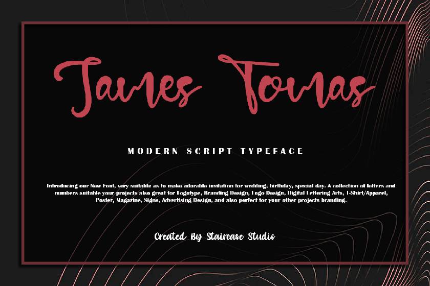 James Tomas Font sample