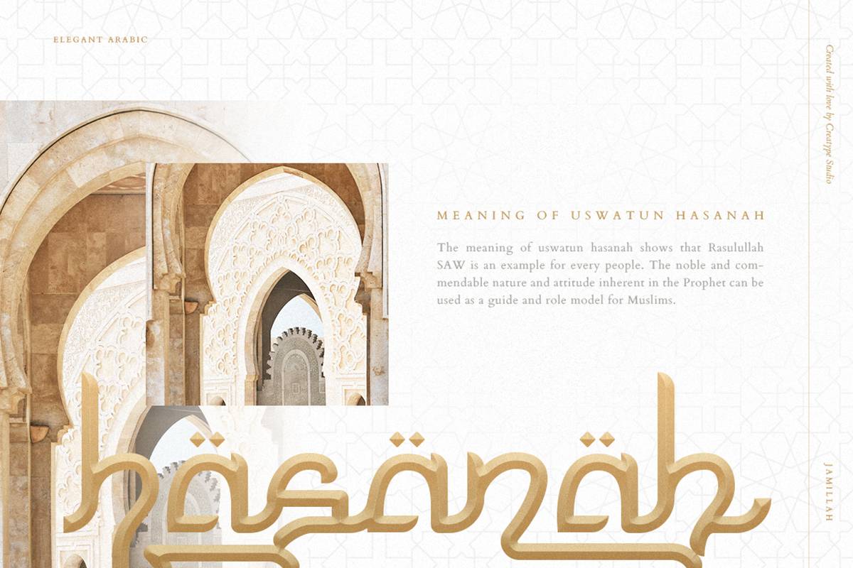Jamillah Font sample