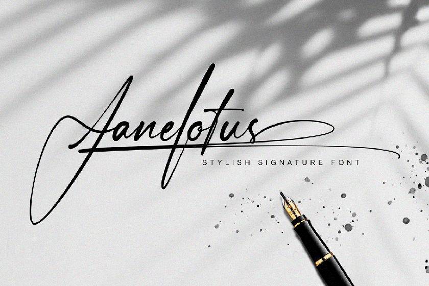 Janelotus Font sample