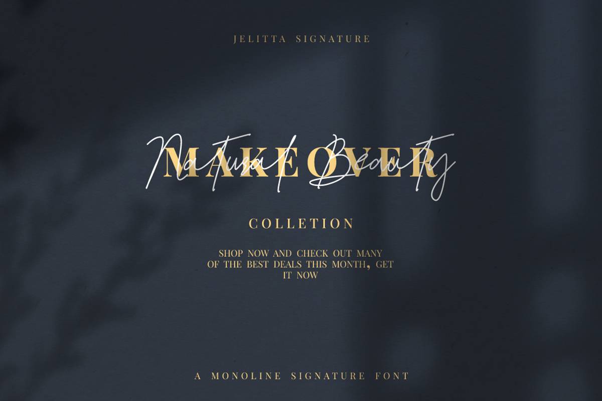 Jelitta Signature Font sample