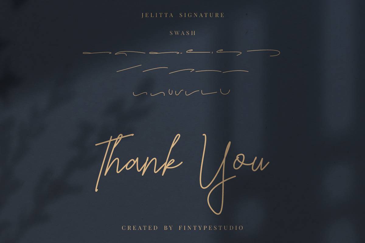 Jelitta Signature Font sample