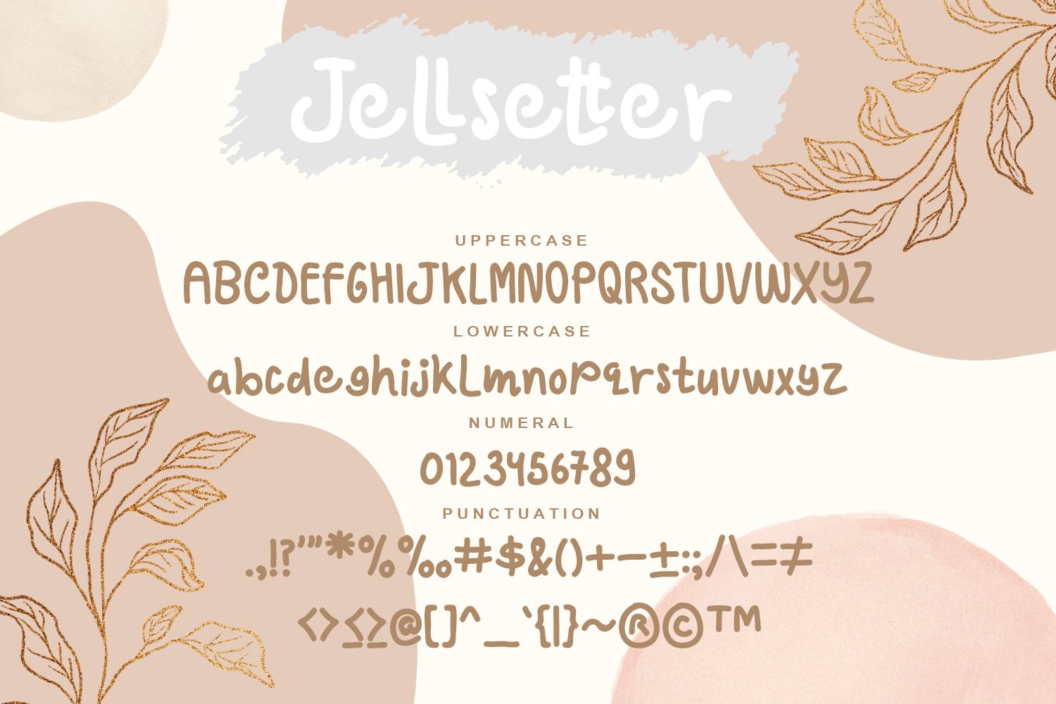 Jellsetter Font sample