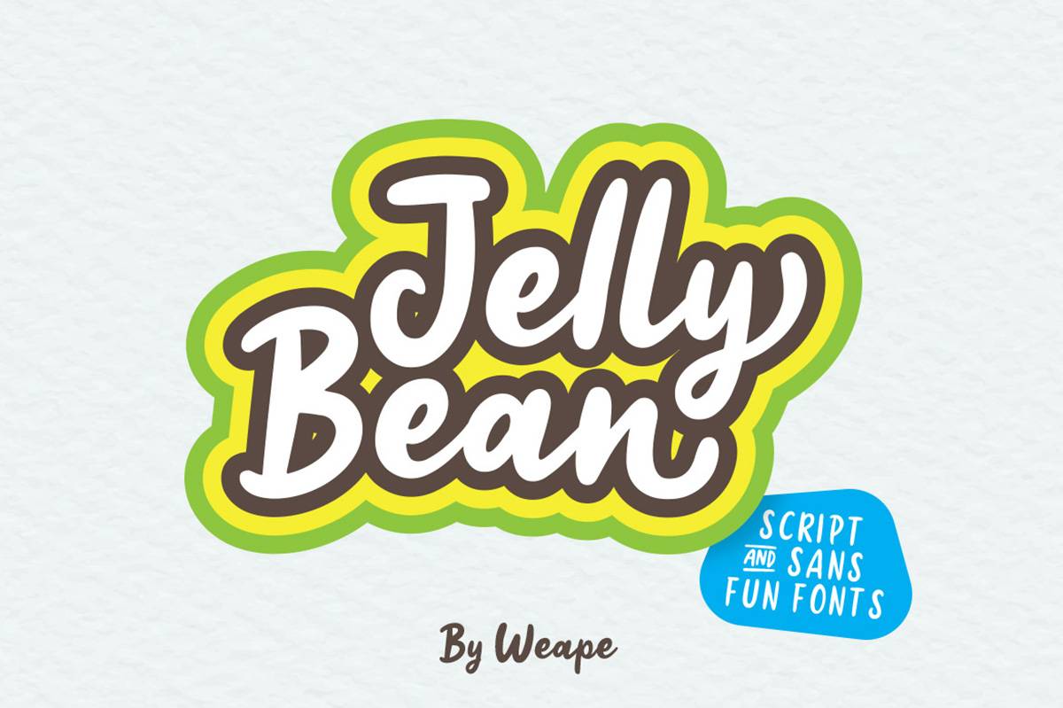 Jelly Bean Font sample