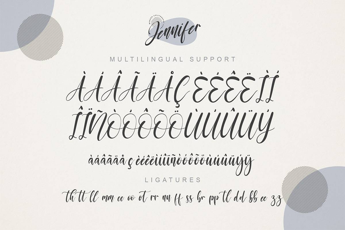 Jeniffer Font sample