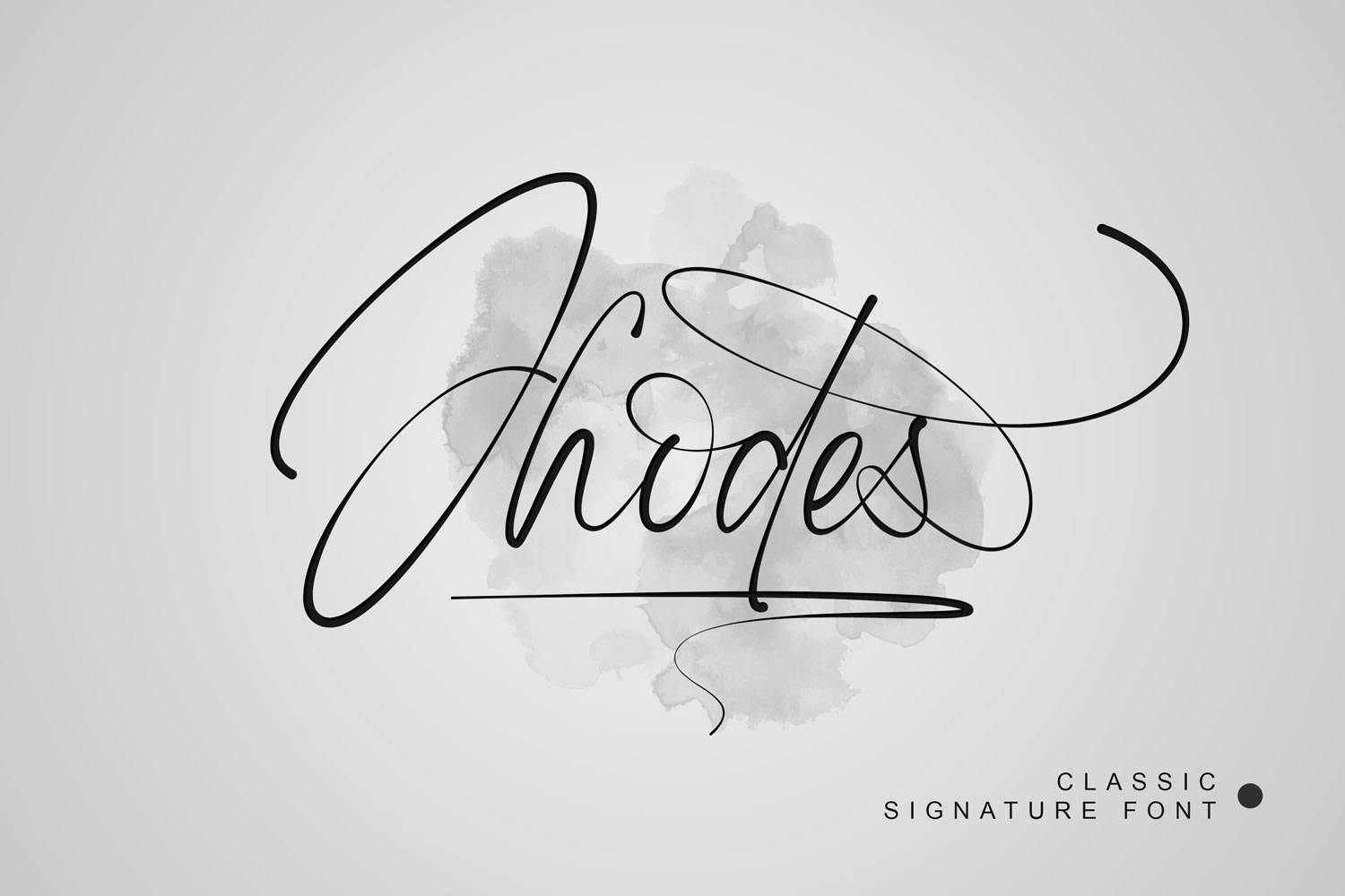 Jhodes Font sample