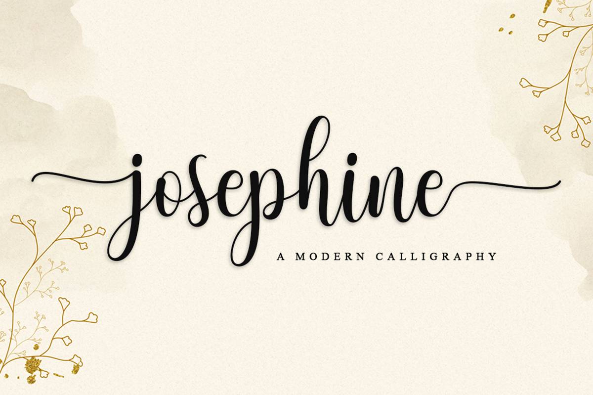 Josephine Script Font sample
