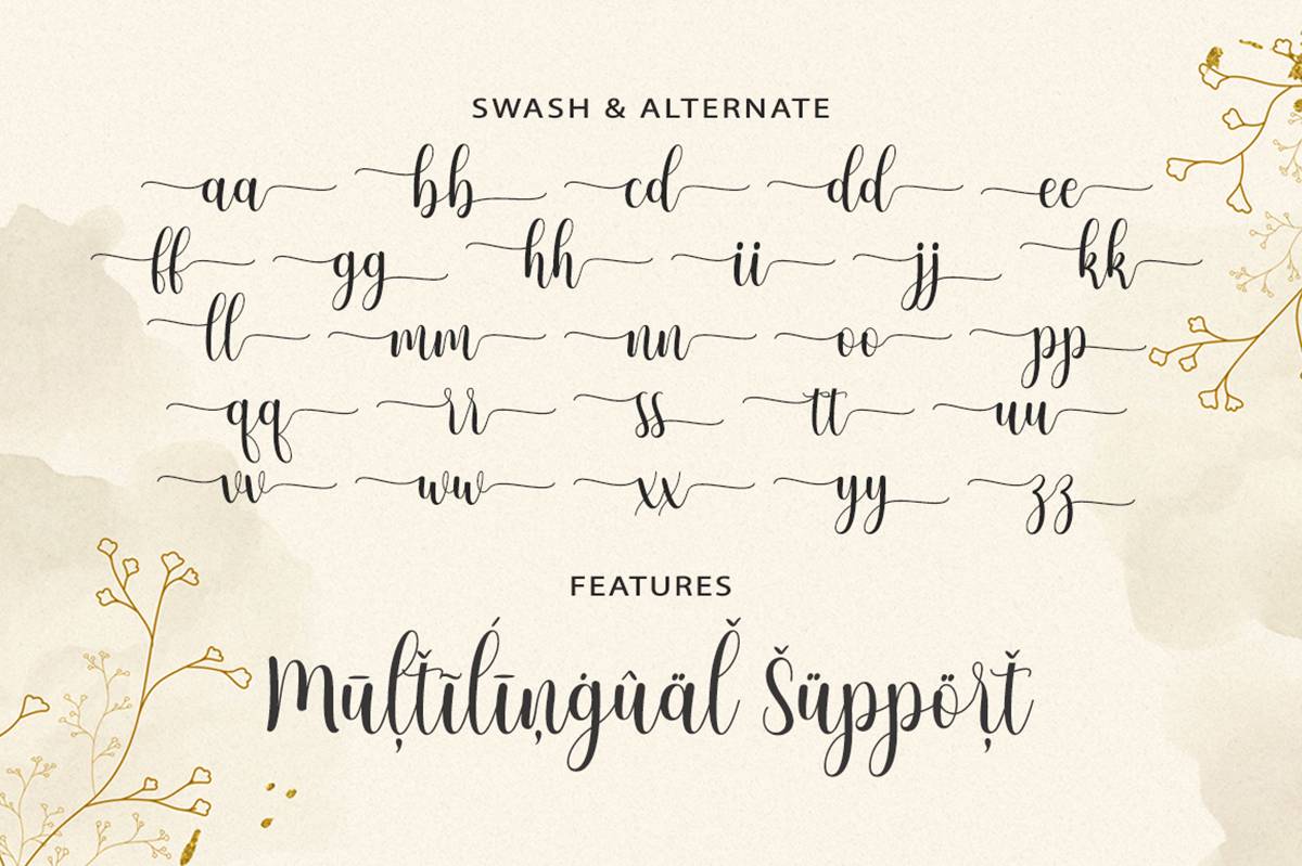 Josephine Script Font sample