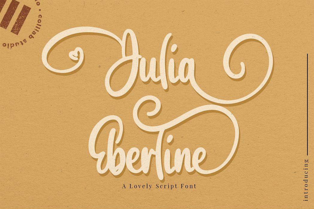 Julia Eberline Font sample