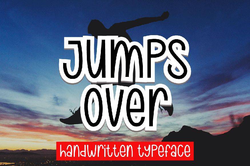 Jumps Over Font sample
