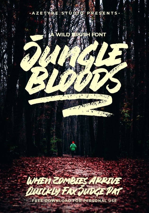 Jungle Blood Handlettering sample