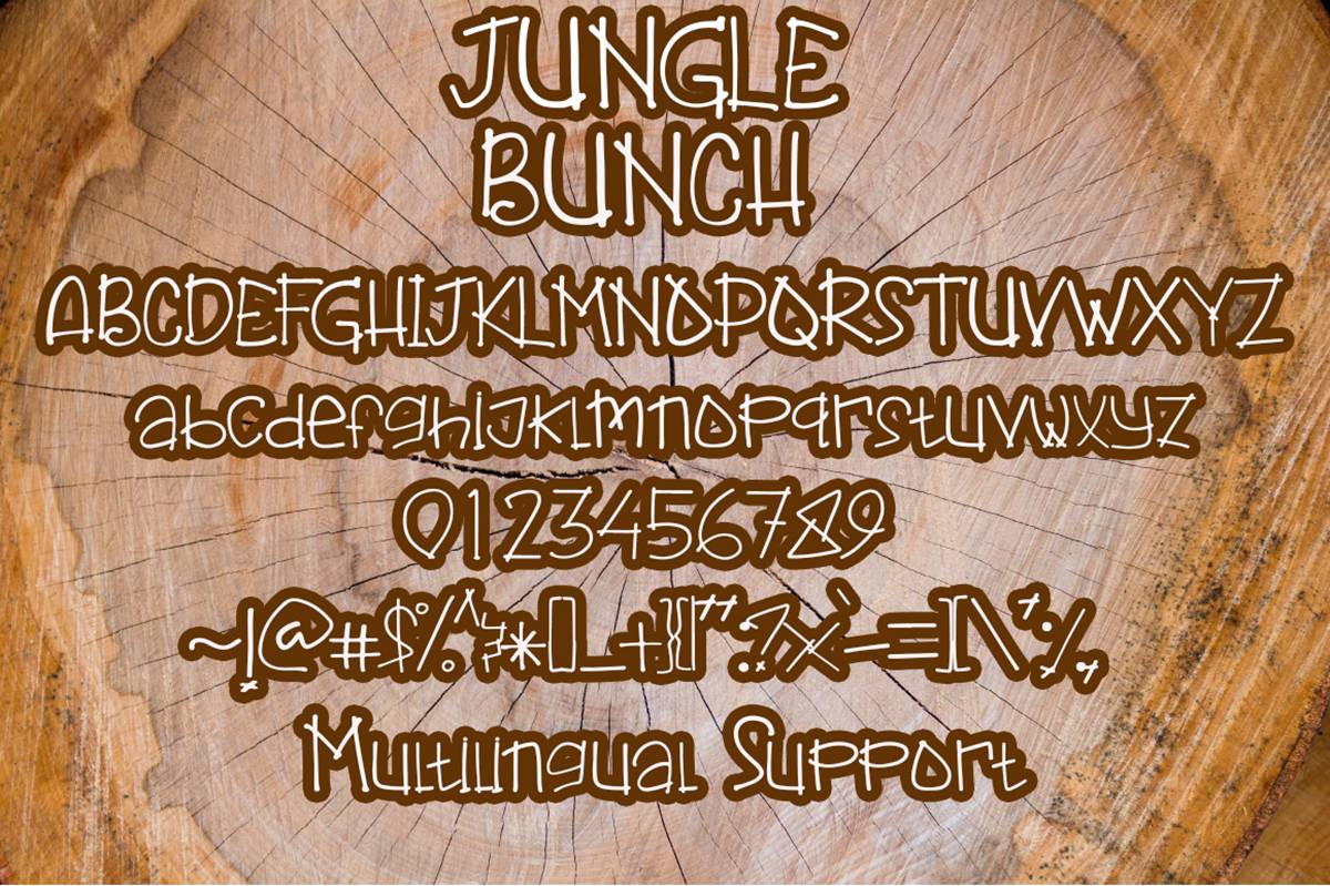 Jungle Bunch Font sample