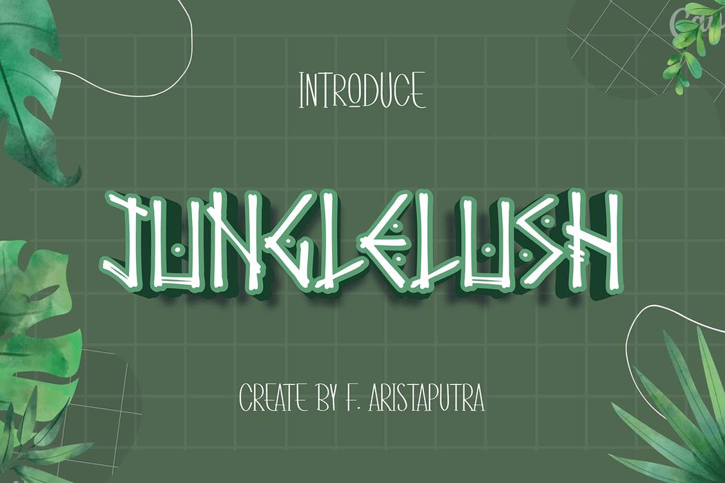 Junglelush Font sample