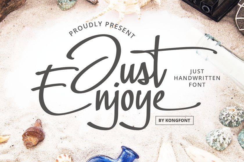 Just Enjoye Font sample