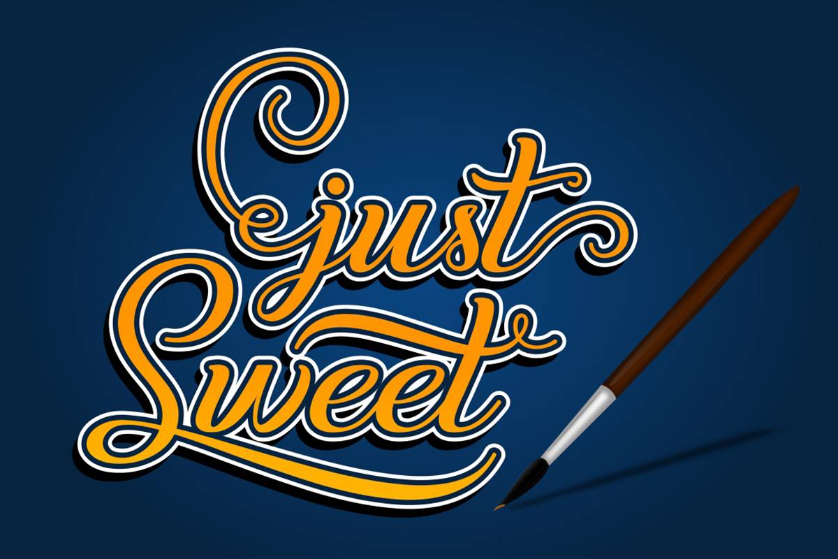 Just Sweet Font sample