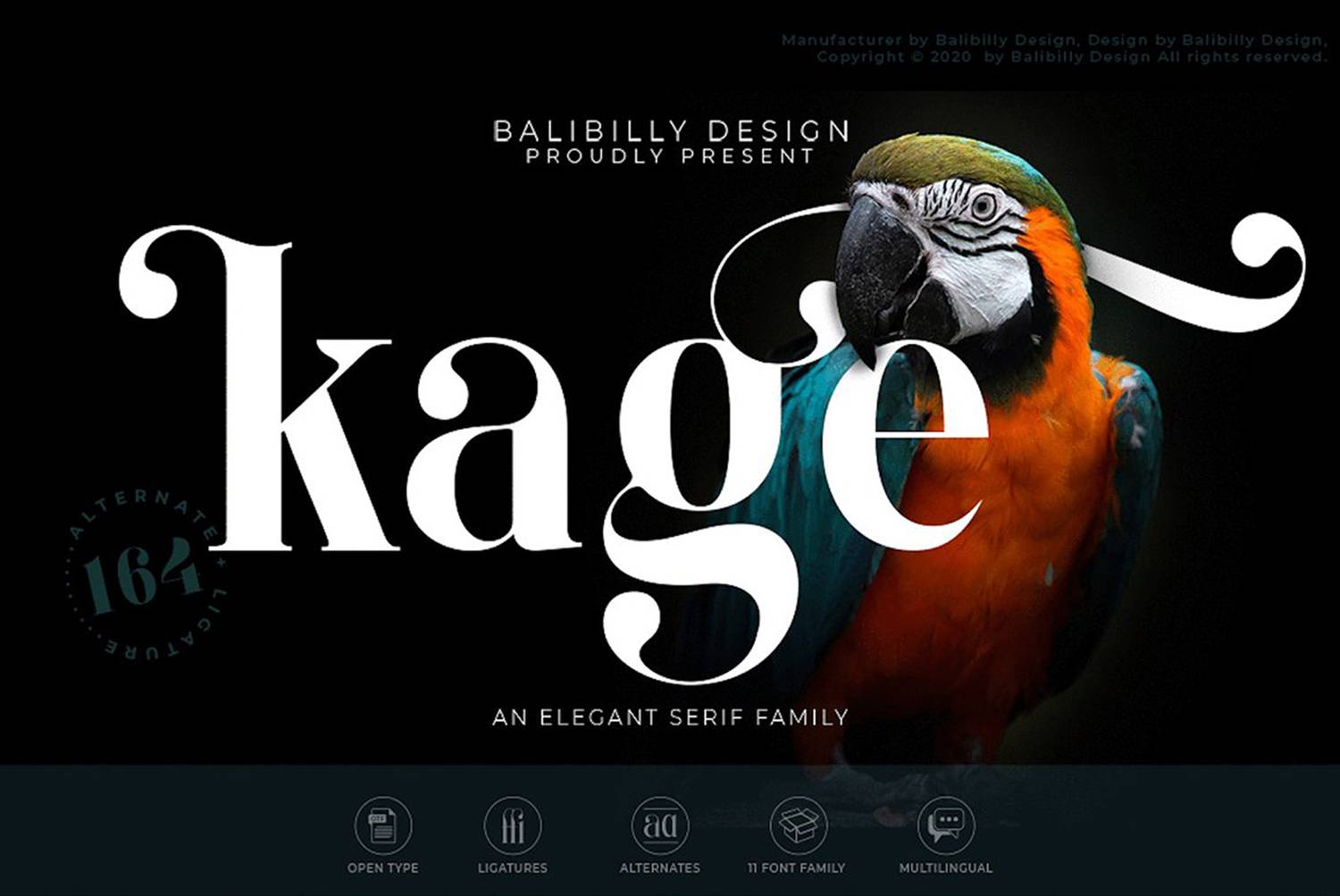 Kage Elegant Serif sample