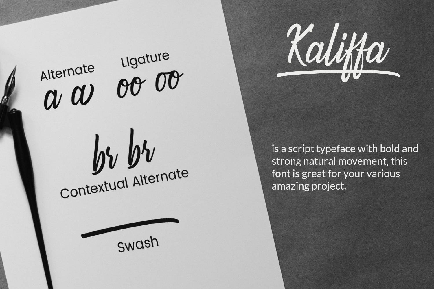 Kaliffa Font sample