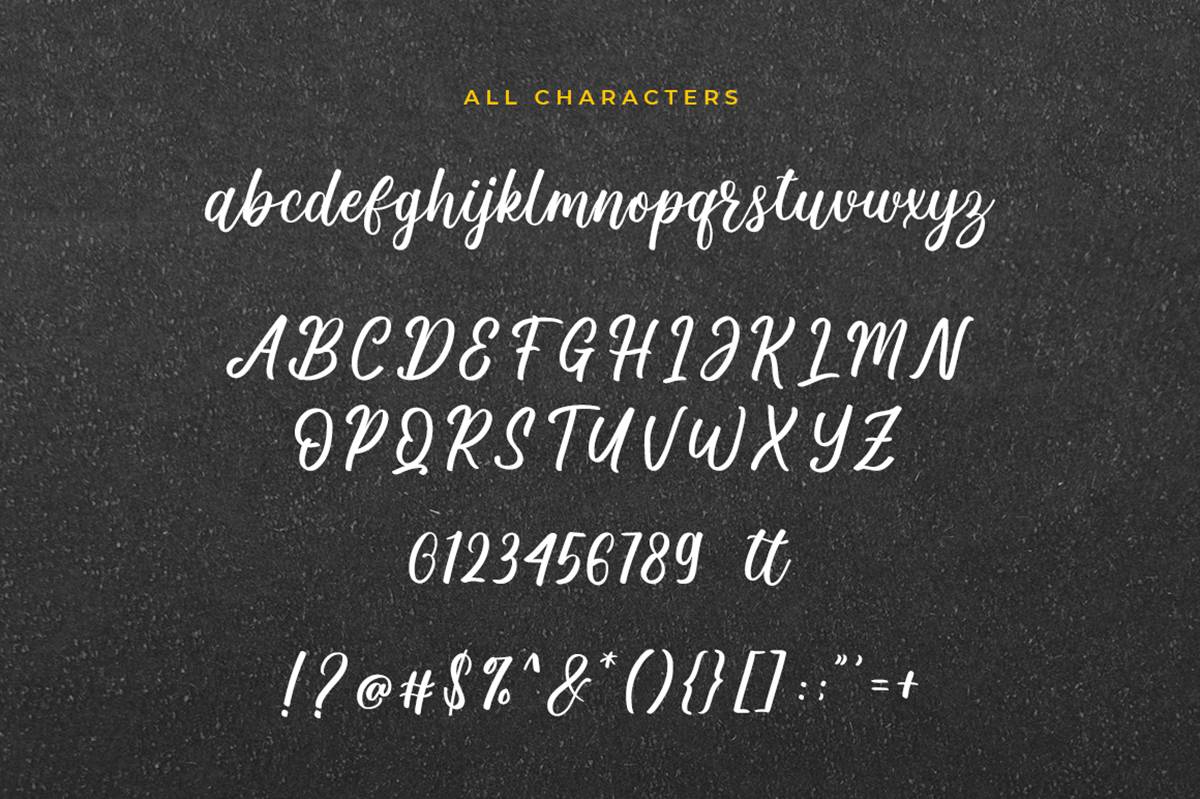 Kaligraphy Font sample