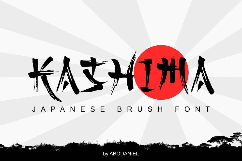 Kashima Brush Font sample