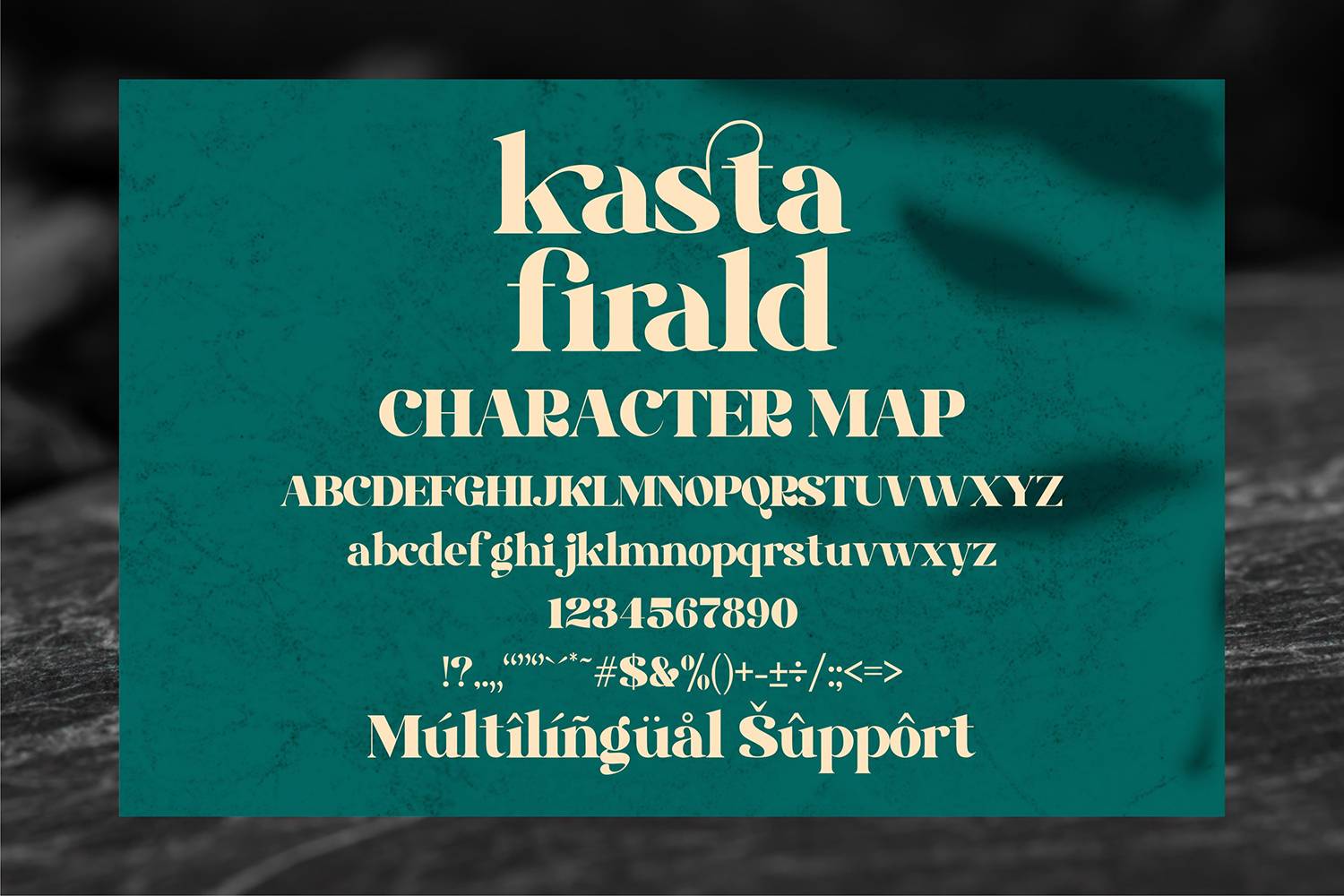 Kasta Firald Font sample